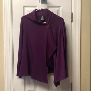 Bobeau Plum One Button Wrap